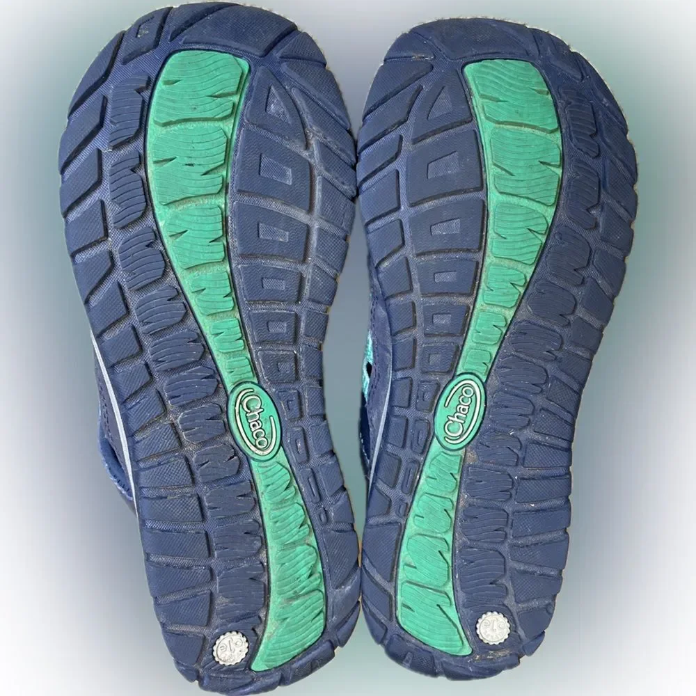 Chaco Outcross 2 Watersport Shoe Big Kids Boys Girls Size 4 Navy Blue Teal